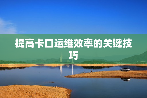 提高卡口运维效率的关键技巧