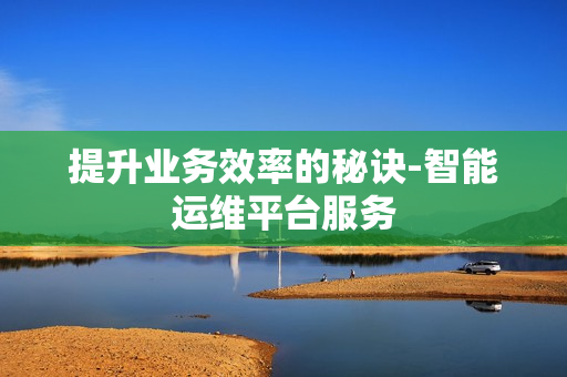 提升业务效率的秘诀-智能运维平台服务