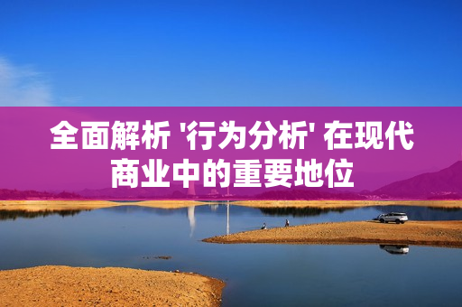 全面解析 '行为分析' 在现代商业中的重要地位