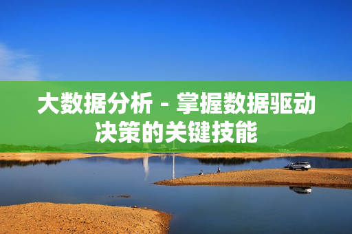 大数据分析 - 掌握数据驱动决策的关键技能