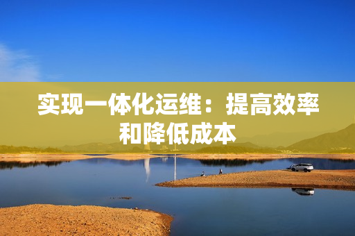 实现一体化运维：提高效率和降低成本