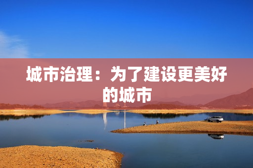 城市治理：为了建设更美好的城市